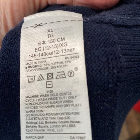 GAP Kids Sweater, Navy, Size XL (12) - Picture 4 of 4